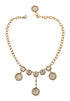 Dolce & Gabbana Gold Clock Statement Crystal Chain Necklace